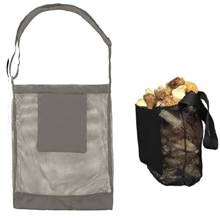 Mushroom Foraging Bag, Foldable Fruit Gathering PouchesMushroom Basket, Mesh Harvesting Bag for Jungle Camping, Hiking