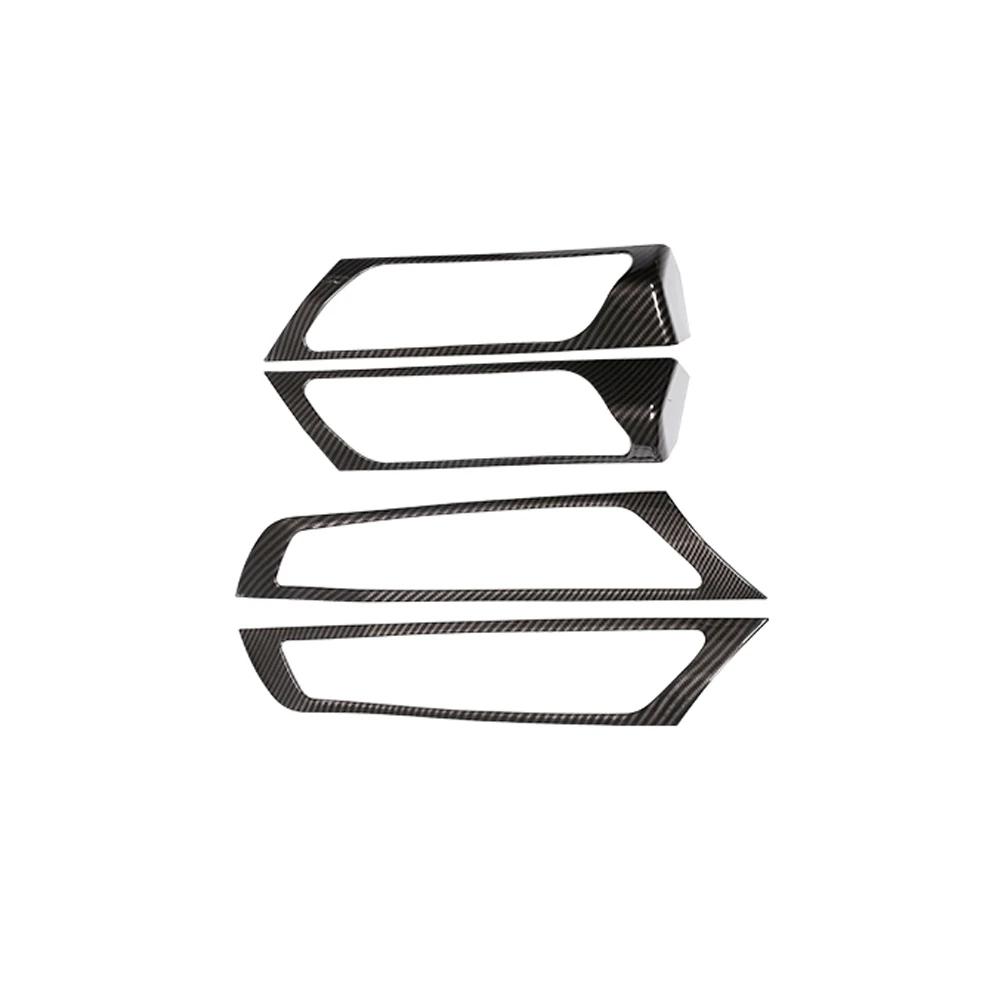 4 sztuk z włókna węglowego wewnętrzna pokrywa klamki samochodu tapicerka miska naklejka dekoracja ABS akcesoria samochodowe dla BMW X3 F25 X4 F26