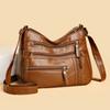 Mother Bag Large Capacity Shoulder Crossbody Bag Women's Multi-Layer Soft Leather Bag