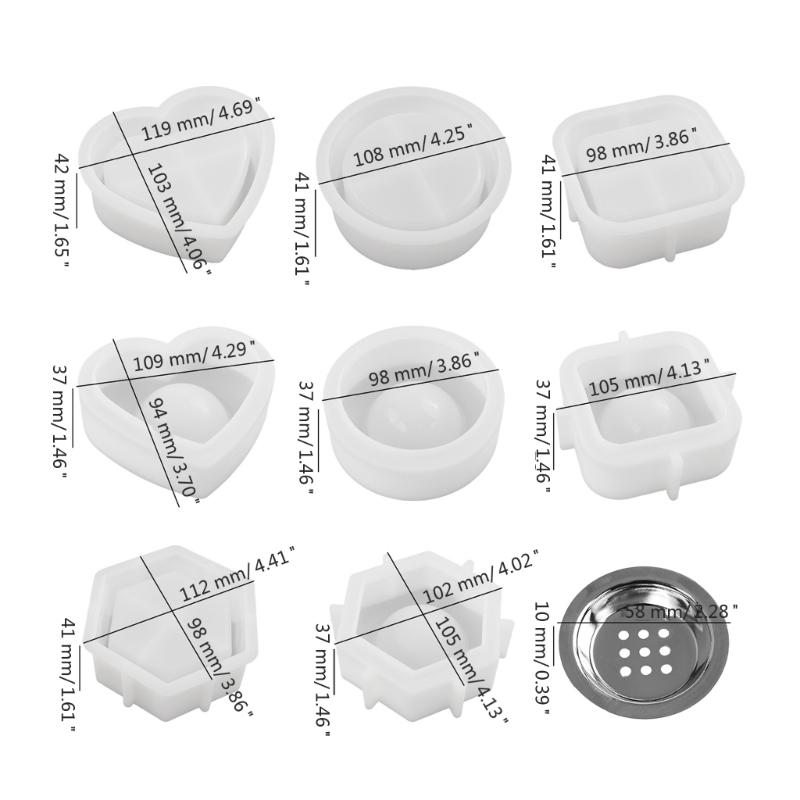4 Sets Resin Case Molds Epoxy Resin Casting Molds for DIY Incenses Cone Holder