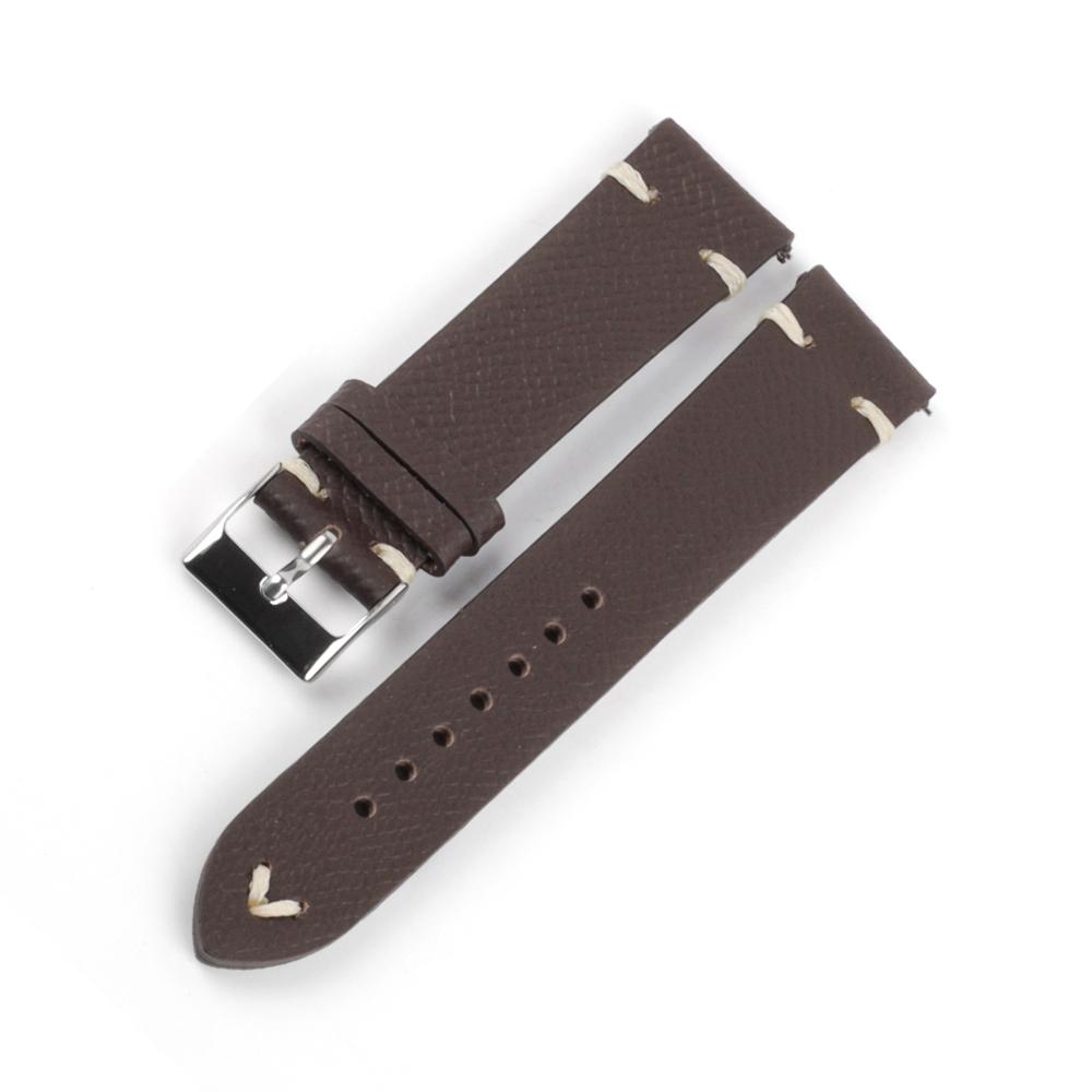 Handmade First Layer Leather Watchband 18mm 19mm 20mm 21mm 22mm Palm Pattern Bracelet Wristband Vintage Watch Straps