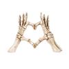 Skeleton Hand Figurine Halloween Gothic Love Heart Gesture Bone Hand