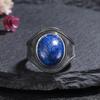 Vintage Purple Charoite Ring for Women Men Antique CopperPlated Engraved Oval Natural Stone Ring,Band Party Gift for Her Him
