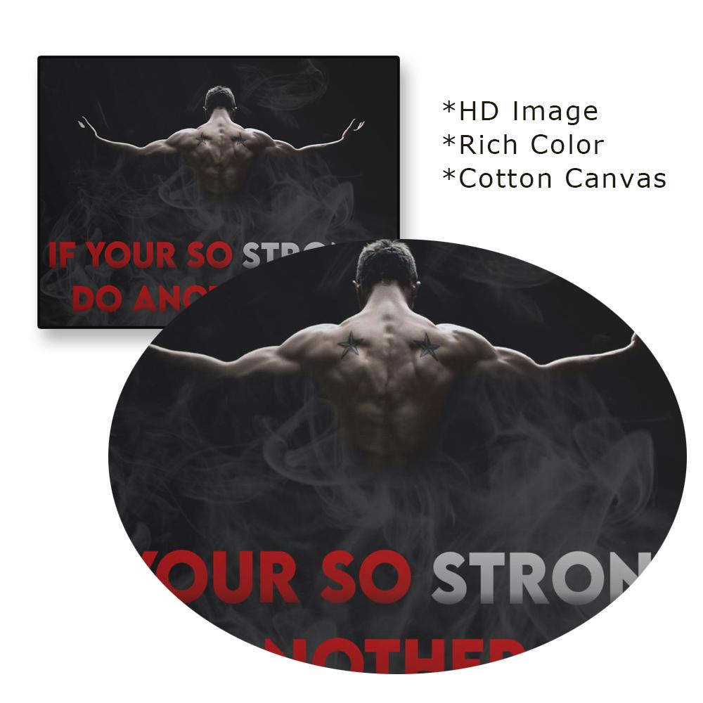 Black Poster Exercise Wall Art Prints Motivational Poster Canvas Painting Inspirational Bodybuilder Poster Home Gym Decoration