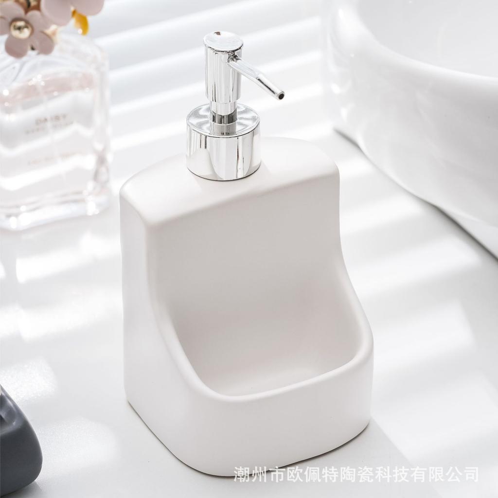 Ceramic hand sanitizer bottle New Pressing Detergent Pressing Bottle Shampoo Dispensing Bottled Kitchen and bathroom dual-use