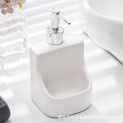 Keramik-Handdesinfektionsmittelflasche Neue Drückflasche für Spülmittel/Reiniger Shampoo-Spenderflasche Dualer Gebrauch für Küche und Bad