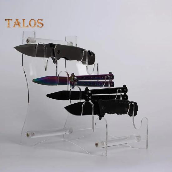 Cutter Storage Rack Acrylic Cutlery Holder Transparent Universal Cutter Display Stand Counter-top Organizer for Kitchen Restaurant