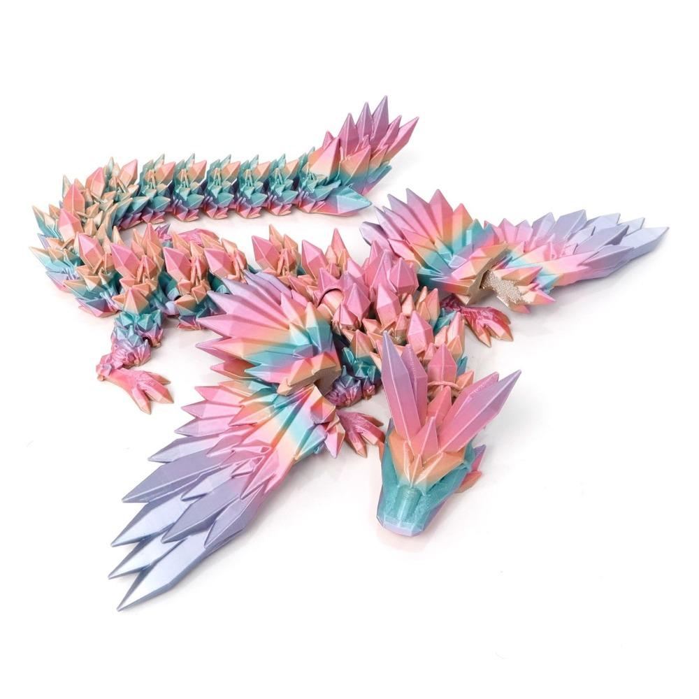 PLA 3D Printed Chameleon Model Multicolor Multi-jointed Chameleon Action Figure Movable Articulated Animal Figurine