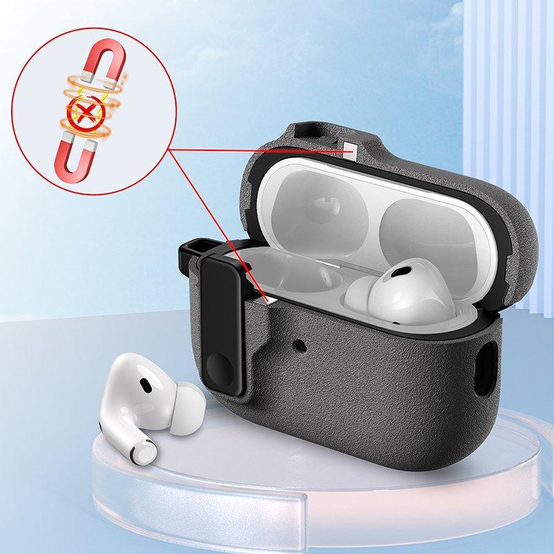 (Sandstone) New Case for Airpods 4th Generation Rugged Protection with Secure Lock for Airpods 4/Pro 2/Pro Case with Cleaner Pen