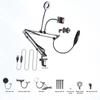 Portable Kits Microphone Desk Arm Stand Mount Smartphone Clip Mic Holder with Tripod Mic Arm 180 Degree Rotation