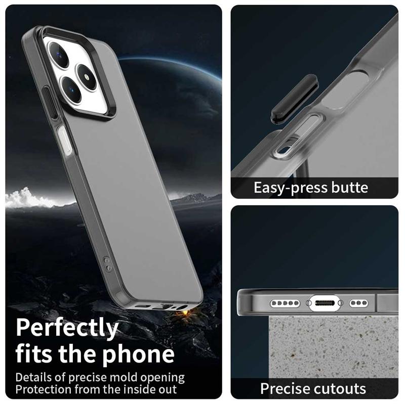 Anti-Drop Candy Color Phone Case For Realme C61 Matte Transparent Full Back Case For Realme C61 C63 Cover For Realme C61 Case