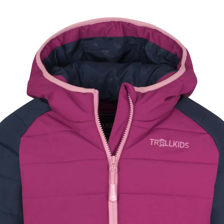 Kurtka ocieplana dziecięca Trollkids Kids Hafjell Snow Jacket PRO z kapturem woodoodporna różowa (514-182)