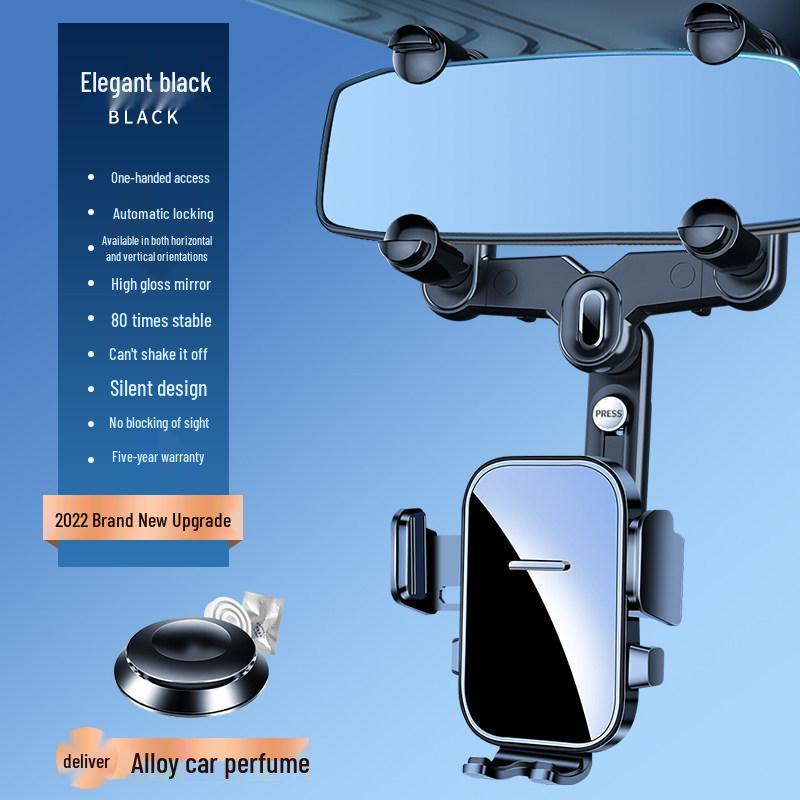 2024 Anti-Shake Car Rearview Mirror Phone Mount & Navigation Holder