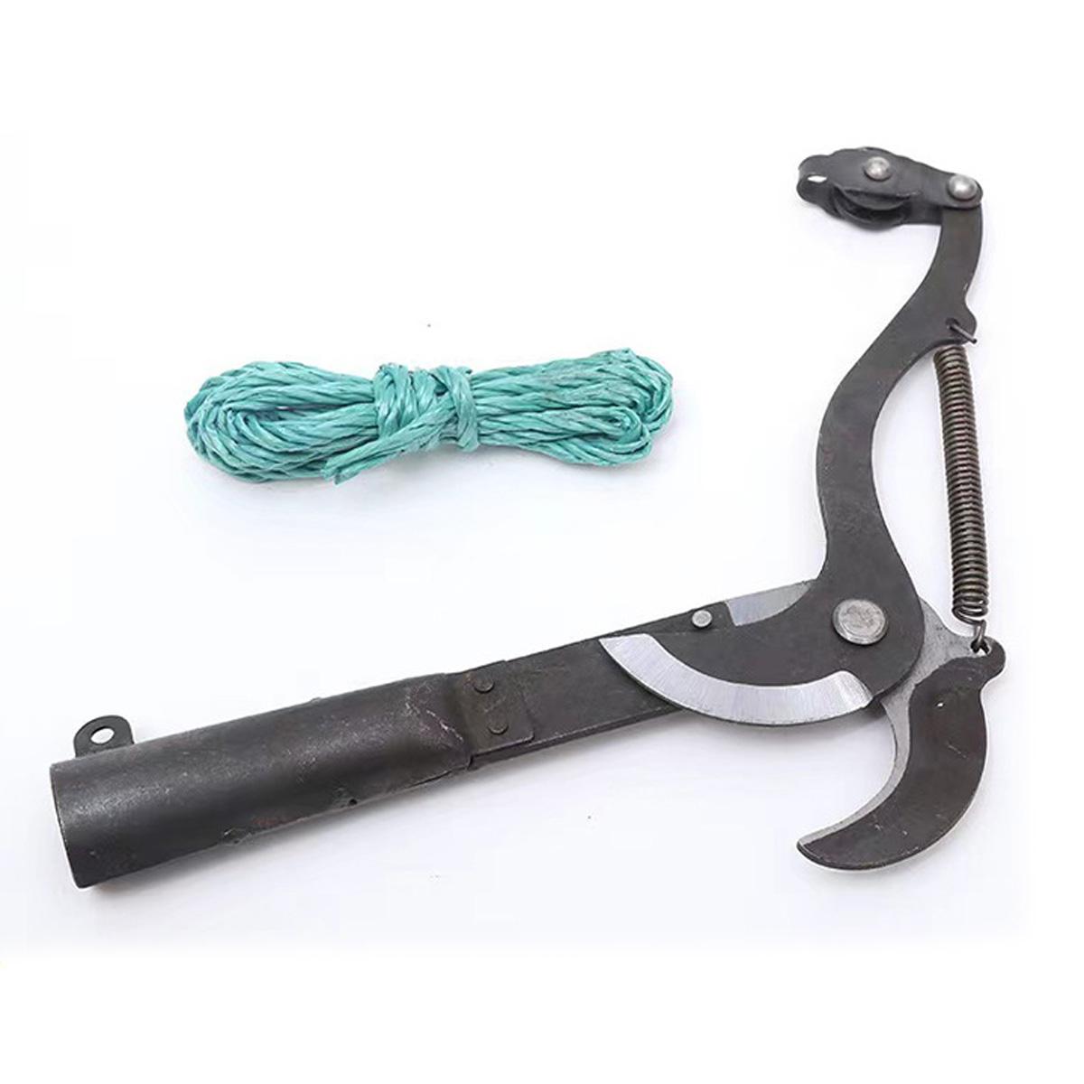 Выдвижной высотный сучкорез, секатор для веток, пила для обрезки фруктовых деревьев, садовый триммерный инструмент с веревкой, плодосборник чёрный