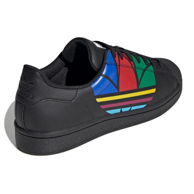 Adidas Superstar Pure 'Colorful Trefoil Core Black' Sneakers FU9518