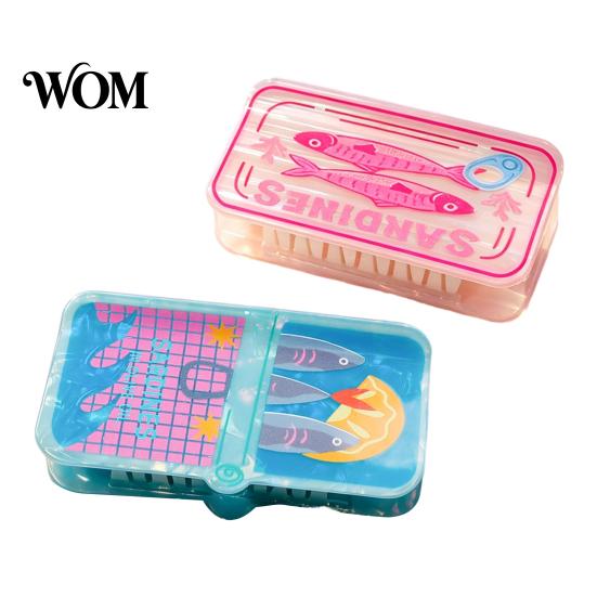 Shark Clip Ponytail Holder Wide Opening Hair Claw, Summer Sardine Can Design for Thick Clip, Ocean-Themed Beach Vacation Accessory Non-slip Claw