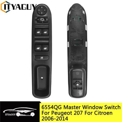 Front Left Drive Electric Master Window Switch 6490EH 6554QF 6554QG 96642444XT For Peugeot 207 6490.EH 6554.QF 6554.QG