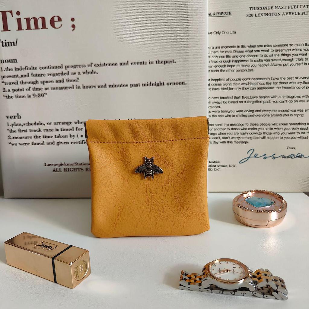 Elegante Bienen Schmuck- & Make-up Reisetasche mit automatischem Verschluss