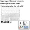 1Pcs Dental Aesthetics Resin Storage Box Adhesive Tool Holder Oral Multifunctional Storage Rack Small/Medium/Large Sizes