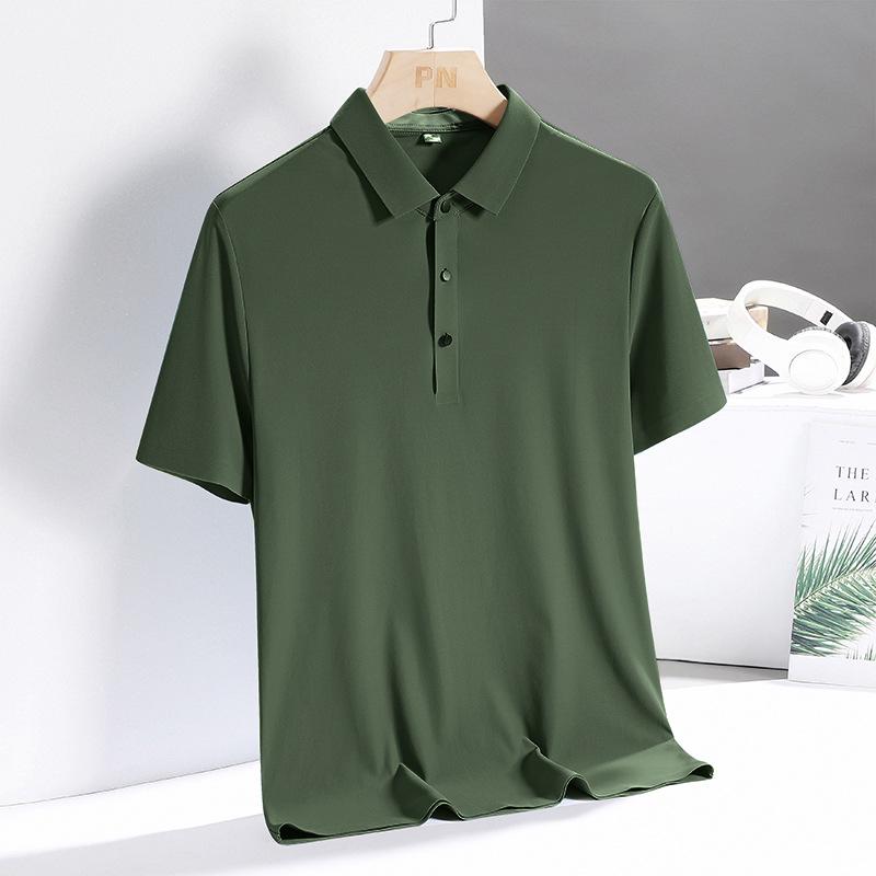 Herren 2024 Ice Silk Seamless Poloshirt - Kurzarm-Business-T-Shirt