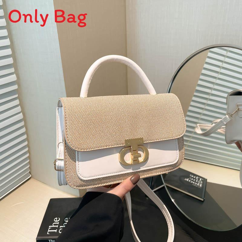 Fashion Portable Pu Small Square Bag With Stitching Detail For Daily Use
