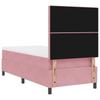 Boxspring bed with mattress and headboard Pink 100 x 200 cm Velvet