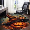 1pc Halloween Pumpkin Hat Chair Carpet for Office, , Non-slip Carpet, Very Suitable for Offices, farmhouses,Outdoor Carpet Yy251120069