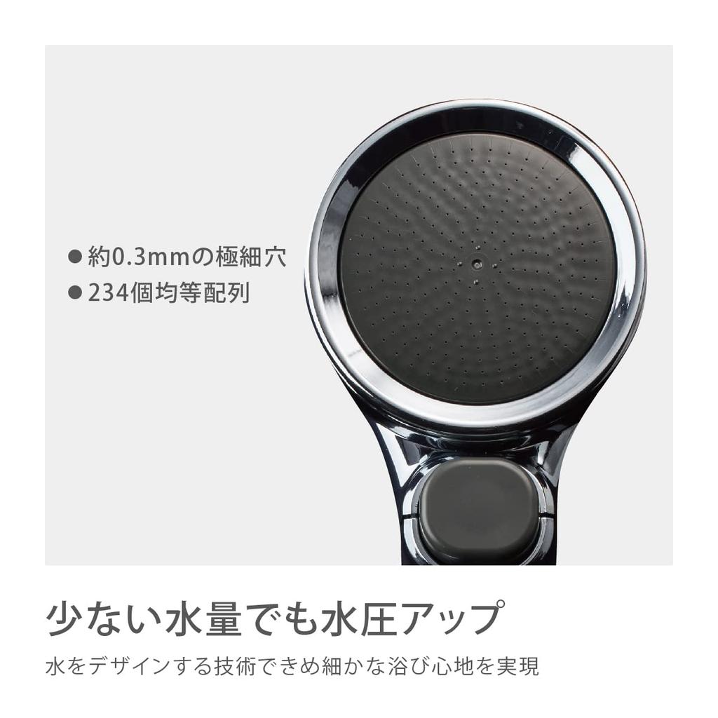Takagi Shower Comfortable Shower Pita JSB022M Head, Metallic, WT, Water-Saving,