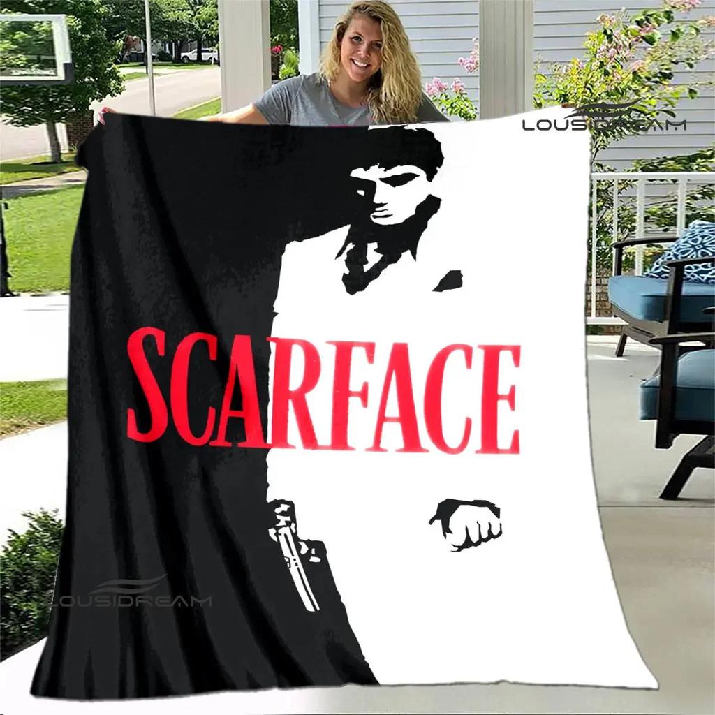 Classic movie Scarface Polyna blanket bed with a blanket to warm the beautiful blanket home travel blanket birthday gift