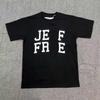 T-shirt Unisex con Stampa di Lettere in Schiuma Hip Hop Euro-Americano: Scollo Rotondo, Manica Corta, Design alla Moda