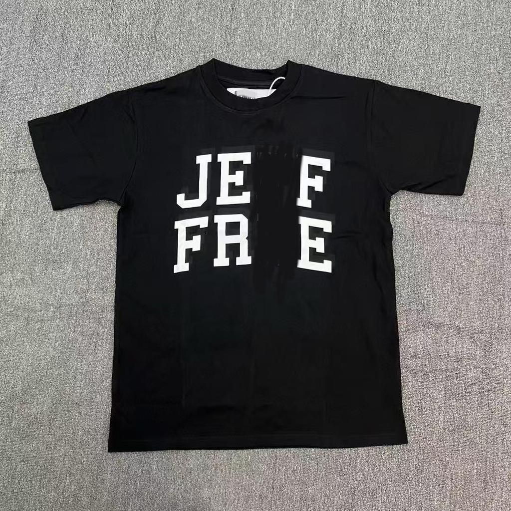 T-shirt Unisex con Stampa di Lettere in Schiuma Hip Hop Euro-Americano: Scollo Rotondo, Manica Corta, Design alla Moda