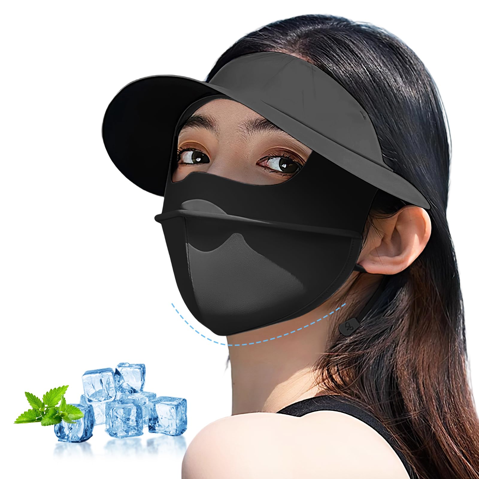 

Sun UV Sun Stylish Face Black [LongFlight] Women s Visor, Protection, Protection, Hat, Cover, Gardening, Fishing, Outdoor,