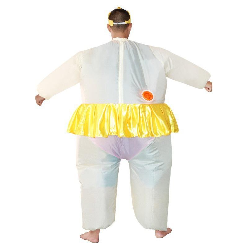 Ballet Inflatable Costume Rose Red Ballet Halloween Funny Props Party Fat Sumo Inflatable Costume