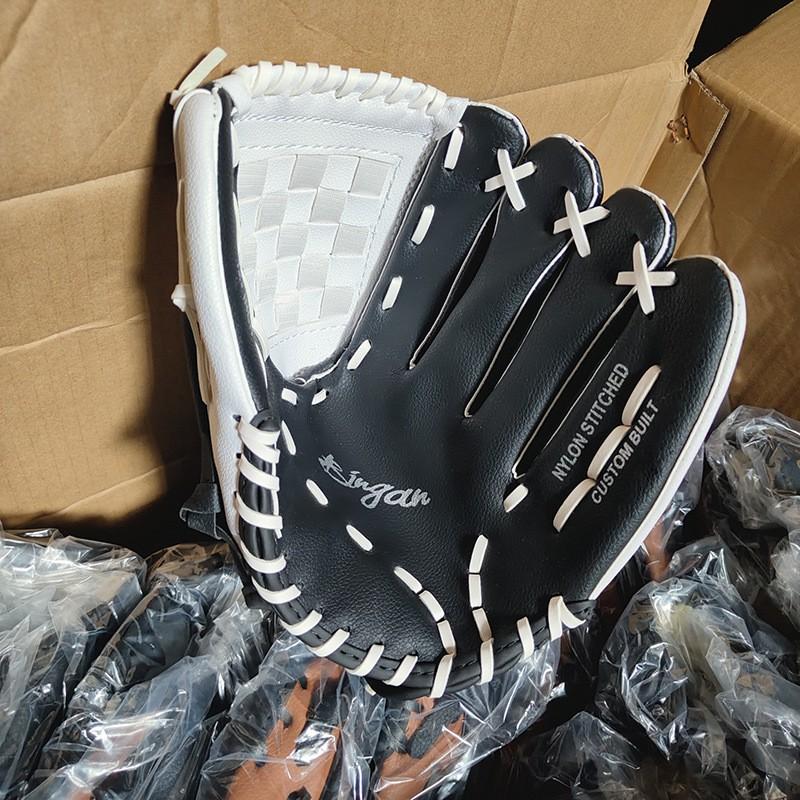 Baseballhandske i PU-läder Fångare Pitcher Träning Barn Tonåringar Vuxna Softballhandske Förtjockad Handflatsdesign