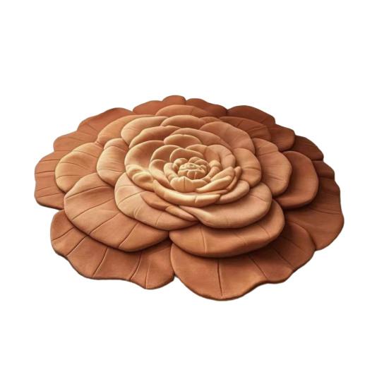 3D Flower Floor Mat Absorbent Floral Bathroom Rug Quick-Dry Floor Rug with Anti-Slip Backing for Kitchen Bedroom Entryway Vanity Area