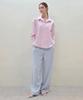 YUJEEOT Light Blue Single-Pleat Wide Pants