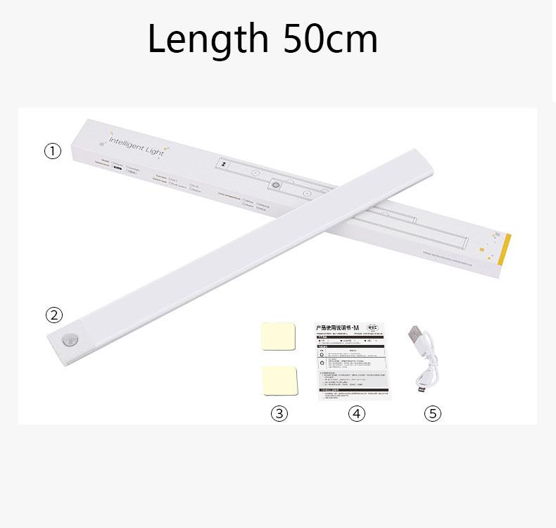 1 luz de gabinete com sensor de movimento LED, luz de gabinete sob o balcão, luz noturna de cozinha recarregável USB magnética sem fio, luz alimentada por bateria