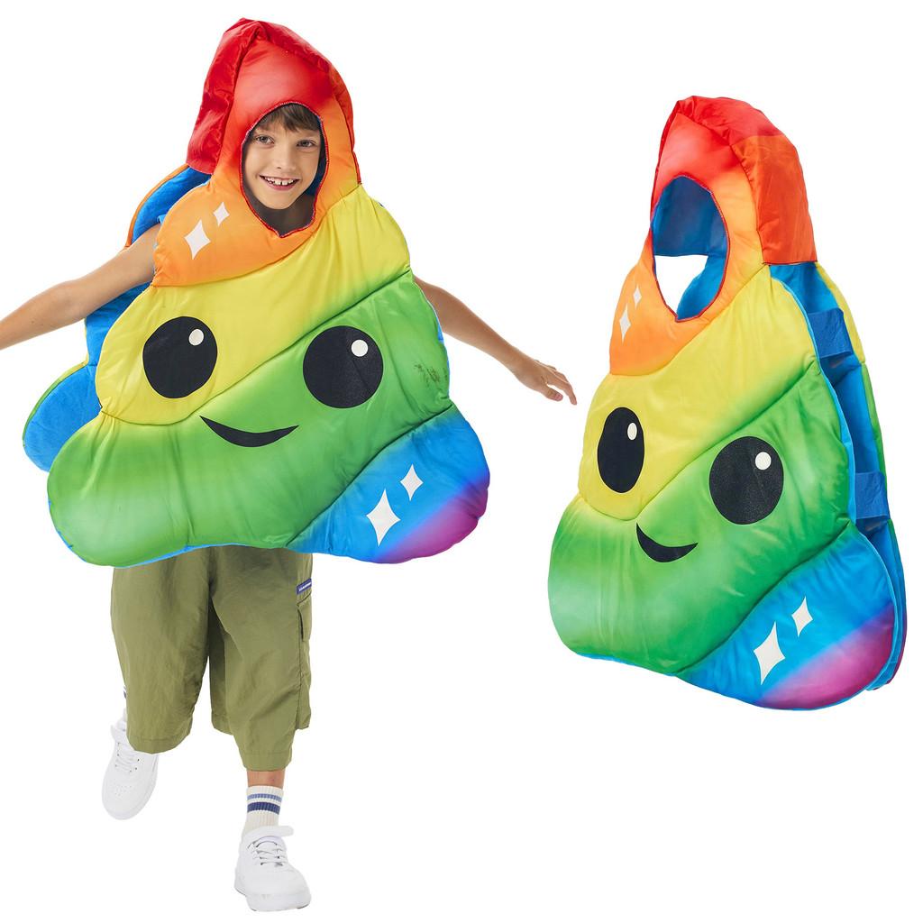 Halloween Kids Costume With Colorful Poop Design For School Events And Festive Parties