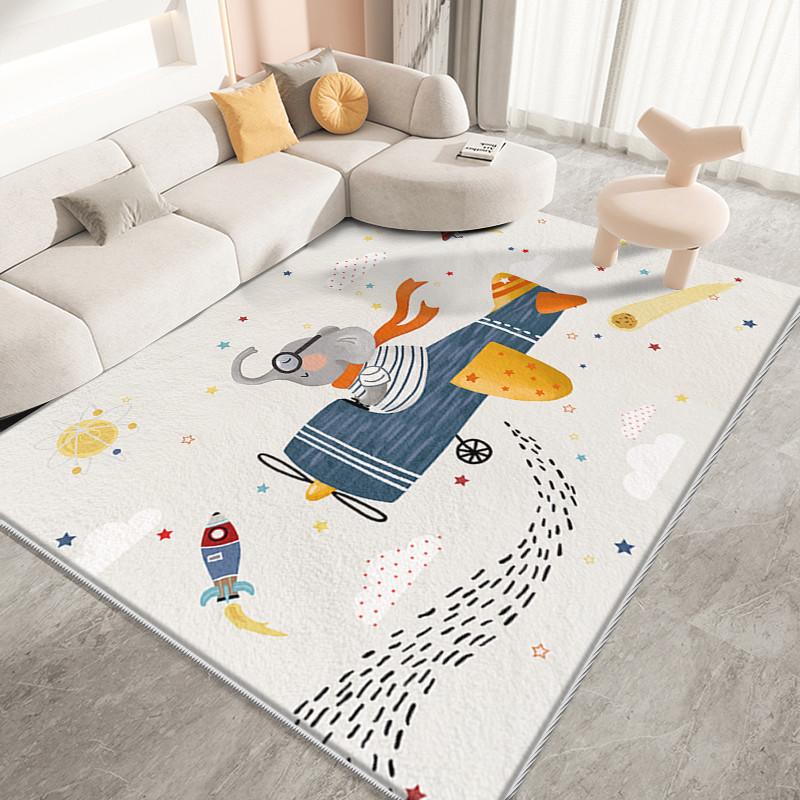 Cartoon Style Living Room Decoration Anti-Slip Carpet Large Size Rugs For Bedroom Thick Plush Children Floor Mat Fluffy Soft Rug