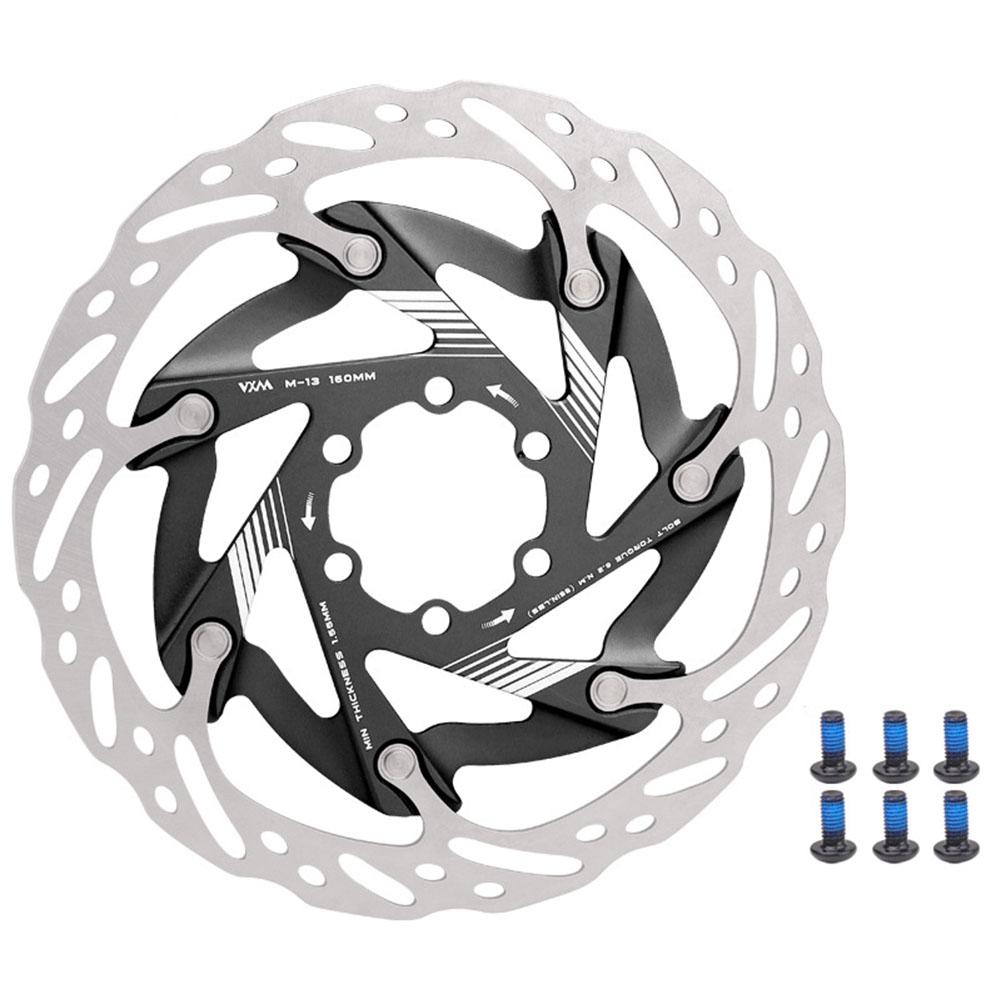 160mm Bicycle Brake Rotor with 6 Bolts Bike Disc Brake Rotor Aluminum Alloy Road Bicycle Center Lock Disc Cycling Discs Parts