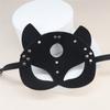 Máscara de Gato de Cuero para Hombre Cosplay Anime BDSM Halloween Máscara Vegana Hombre Sexy Fiesta Rave Punk Fetichismo Steampunk Máscara de Baile de Máscaras Carnaval