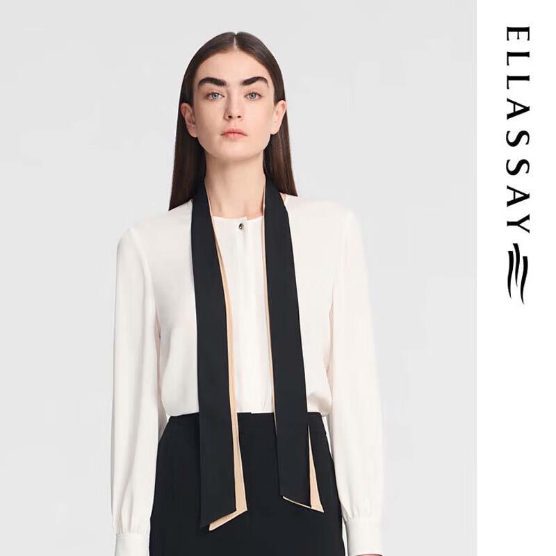 ELLASSAY Women s Mulberry Silk Commuter Blouse XS