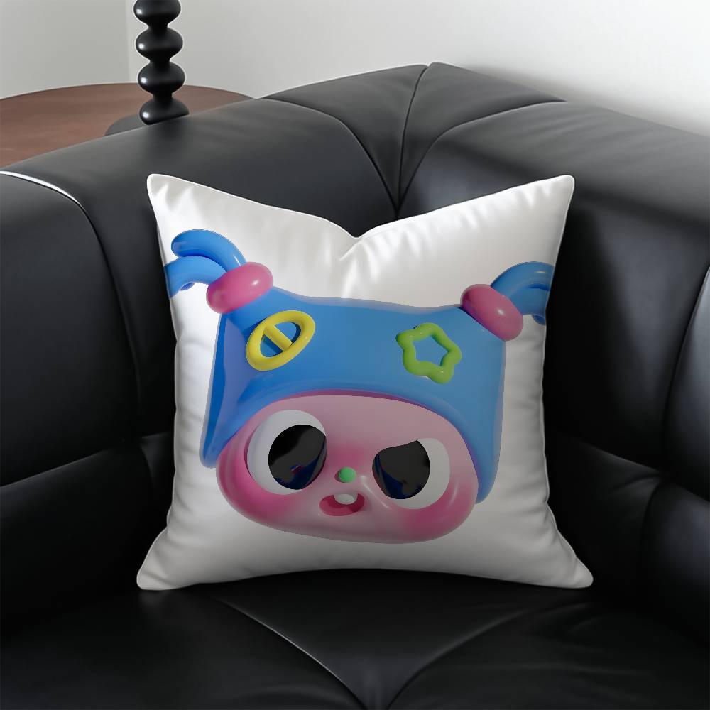 T-Trolls Band T-Together Pillow Case Anti-dustmite Pillowcase Invisible zipper silky short plush Sofa cushion cover