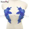 Customize Shoulder Charming Clear Crystal Beaded Bodice Rhinestone Applique Patch for Party Wedding Dress