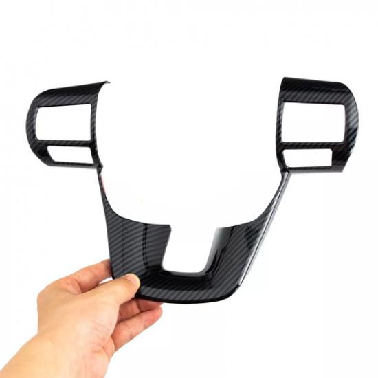 Carbon Fiber Car Steering Wheel Cover Trim For 2016-2024 Toyota Hilux Fortuner