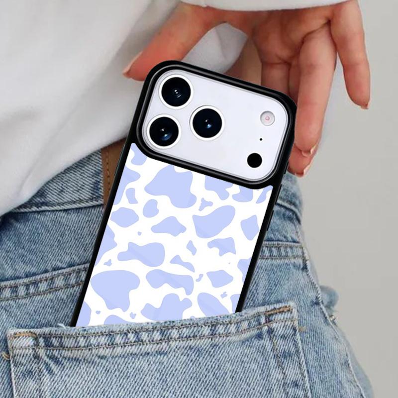 Cow Print Pattern Phone Case for iPhone 16e 15 14 13 12 17 Pro Max Plus Air 17pro Cover Coque