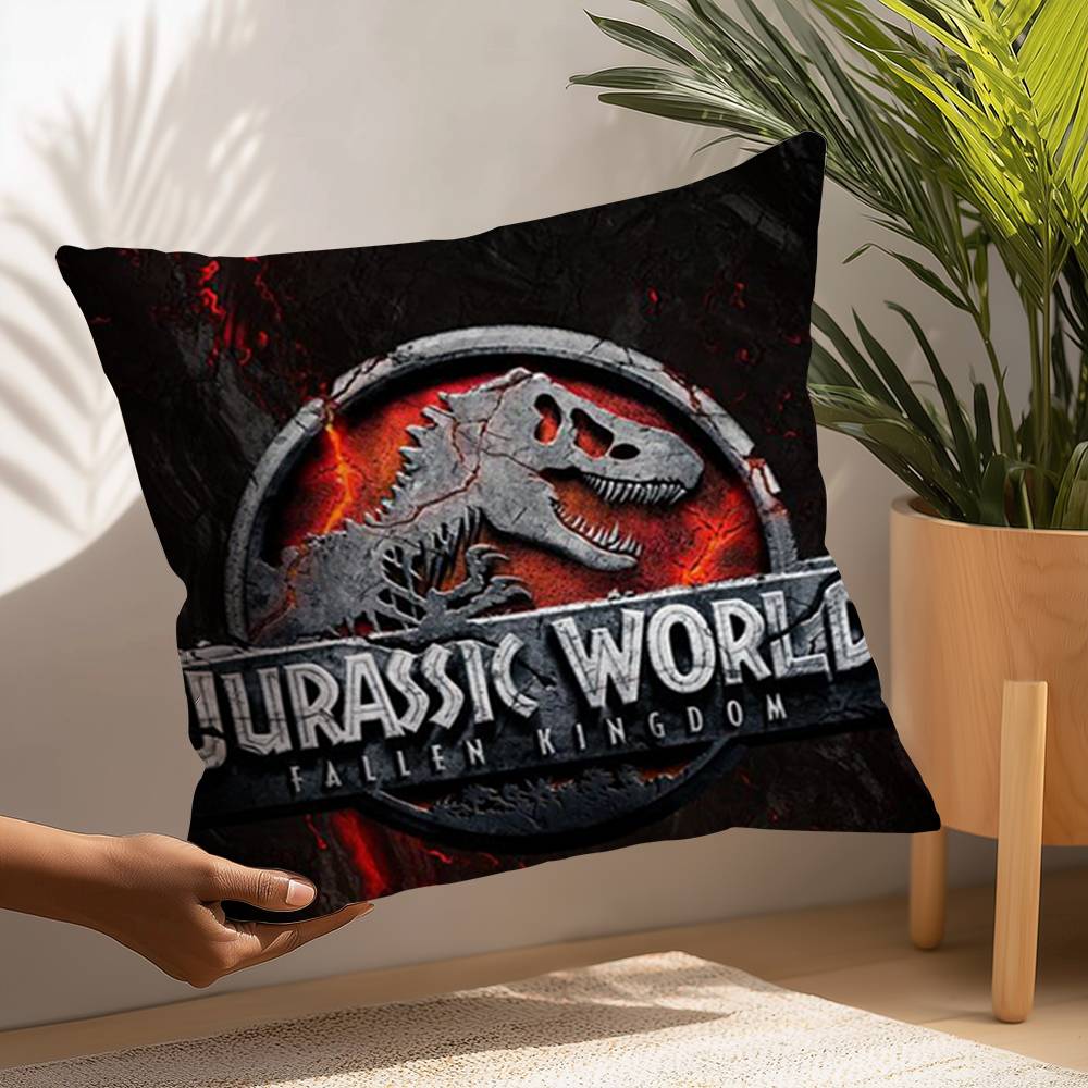 Moive J-Jurassic World Pillow Case Plush Fabric Soft  Pillowcase Double Sided Print Cushion Cover Household Gifts