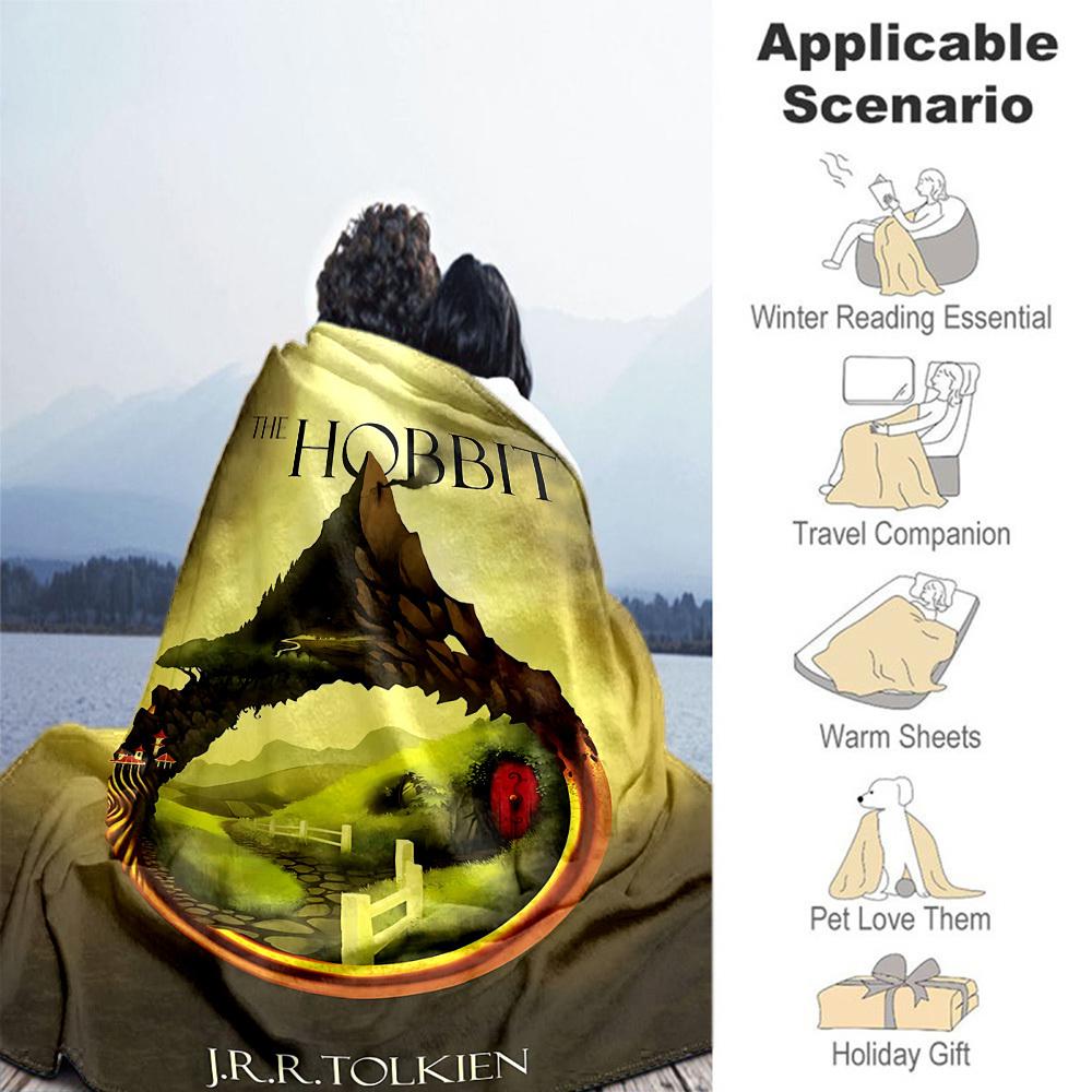 1PC The Hobbit Outdoor Blanket Lightweight Flannel, Soft & Warm, All-Season, Outdoor, Camping, Living Room, Office,  L1106057