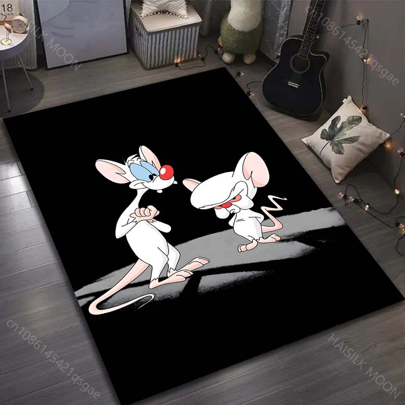 Classic Cartoon Two Funny Mice Print Carpet for Living Room Bedroom Sofa Doormat Decor Sofa Area Rug Non-slip Floor Mat