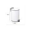 Poubelle métal à Pédale 3 litres Atmosphéra - Blanc